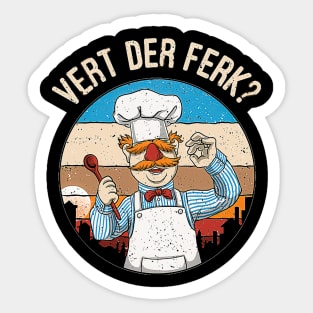 Funny chef vert Sticker